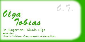 olga tobias business card